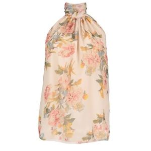 Bishop + Young Pink Floral Breathless Tie Blouse